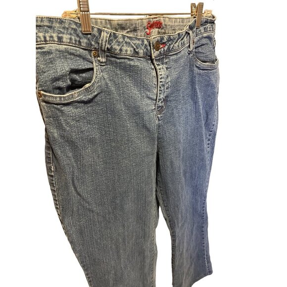 Smith’s Jeans Mid Rise Medium Wash Straight Leg Blue Jeans Sz 18 - Picture 4 of 12